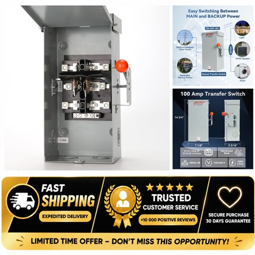 100a generator transfer switch - 100a,