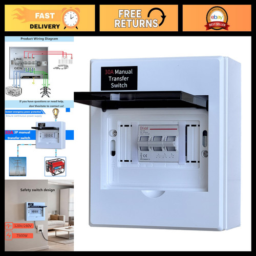 30a manual transfer switch for - 30a,