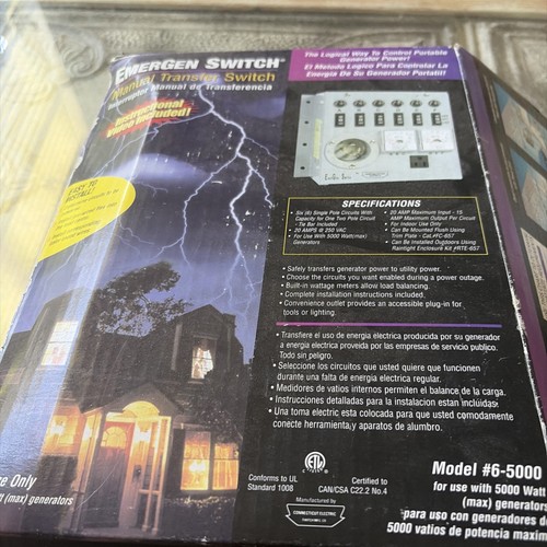 Emergen 5000w manual generator - manual,