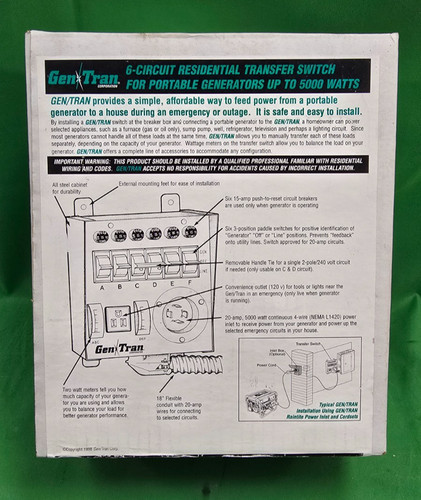 Gentran 20216 generator - gentran,
