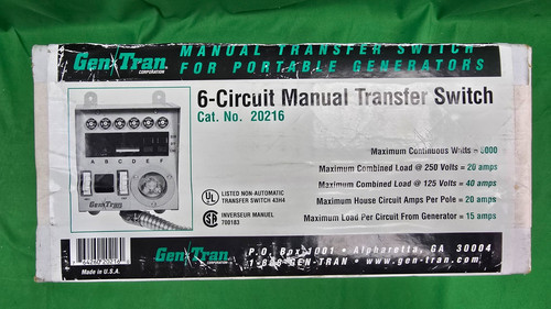 Gentran 20216 generator - gentran,